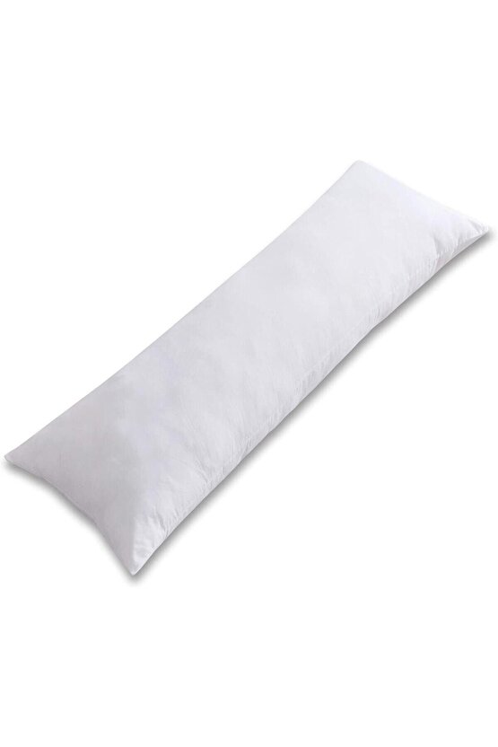 Dolgulu Uzun Yastık 1. Kalite Boncuk Silikon Dolgulu 50x135 Cm Pamuklu Kılıf