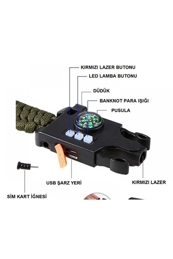 Paracord Hayatta Kalma Bilekliği