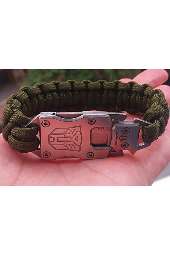 Transformer Arma Paracord Bilekliik Paslanmaz Çelik Çok Kalite Sağlam