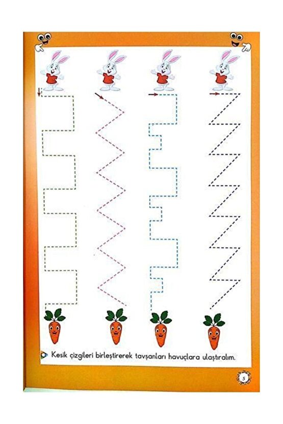 6 Yaş Ilkokula Hazırlık Çizgi Çalışmaları (Beyaz Pusula)