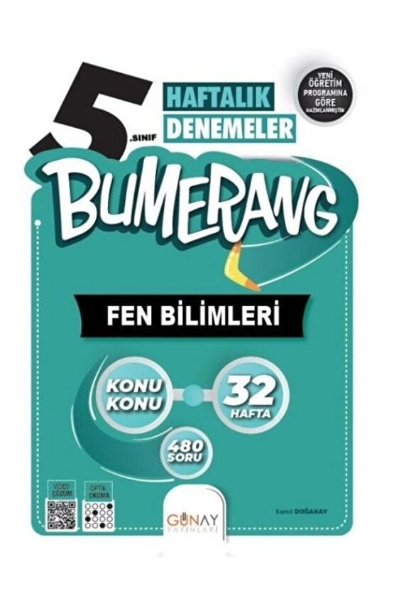 Günay Yayınları 5. Sınıf Bumerang 32 Haftalık Fen Bilimleri Denemeleri