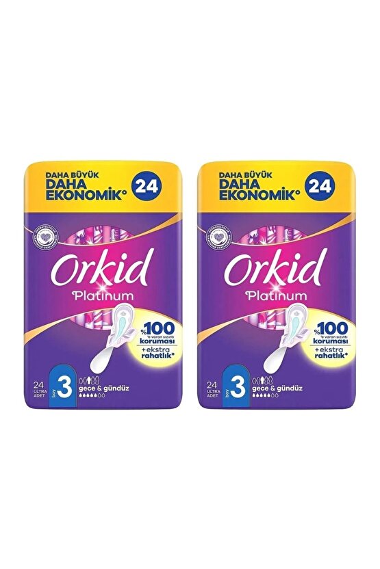 Platinum 3boy Gece & Gündüz 24lü X 2 Adet Paketi 48li