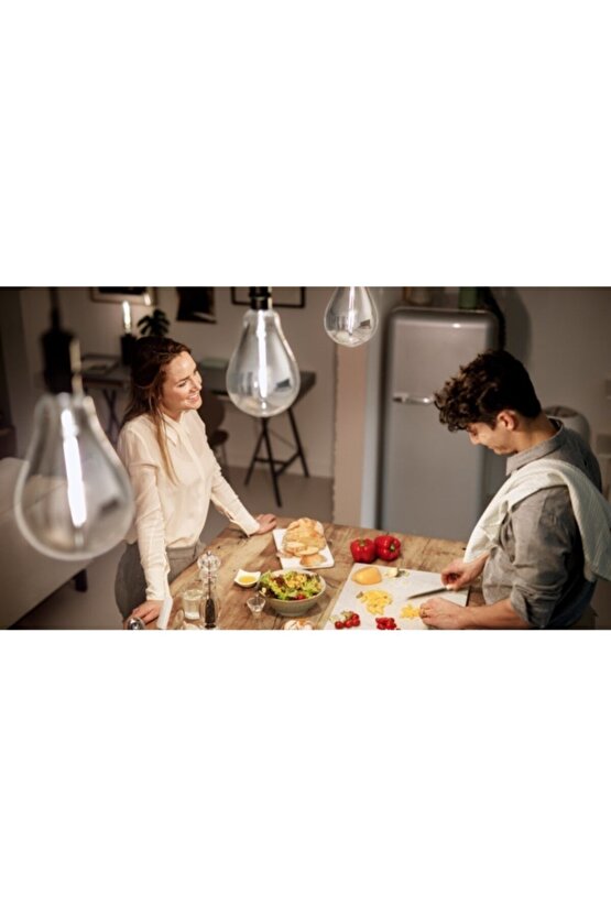 Phılıps Classıc Led7,5w=60w806 Lumendim Edilebilirrustiksarı Işıke27 Duylu
