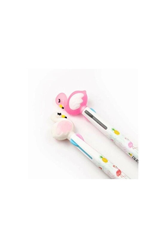 Mk-102 3 Renk Basmalı Tükenmez Kalem Flamingo