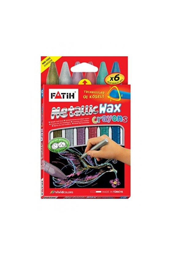 Mum Pastel Boya Wax Crayons Metalic Kısa 6 Renk | 50180