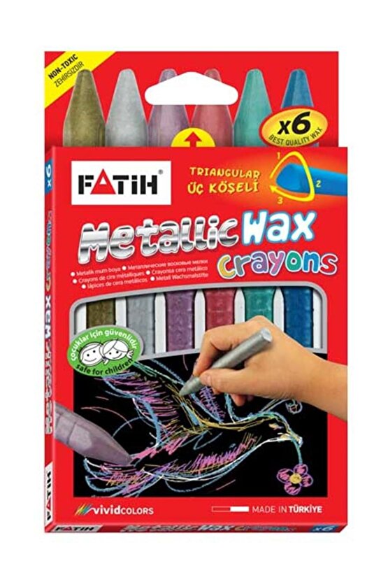 Mum Pastel Boya Wax Crayons Metalic Kısa 6 Renk | 50180