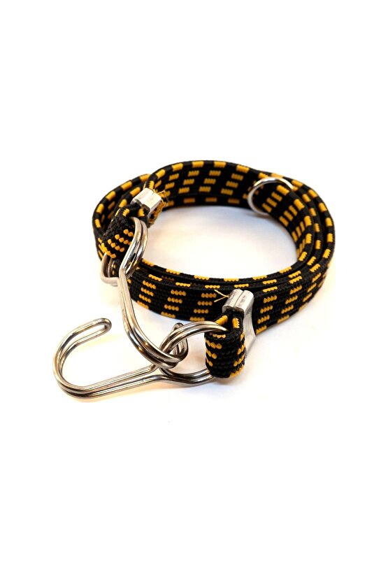 Bagaj Lastiği Sarı Kalın Çelik Kancalı 15mmx5mmx100cm