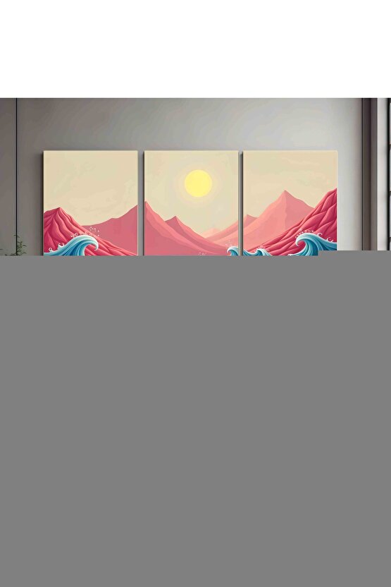Matisse - Boho - Art Deco - Soyut - Doğa ( 3 lü Çerçevesiz ) Poster - Afiş - Tablo KR2C01016