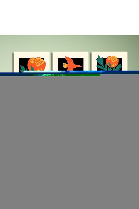 Matisse - Boho - Art Deco - Soyut - Doğa ( 3 lü Çerçevesiz ) Poster - Afiş - Tablo KR2C01093
