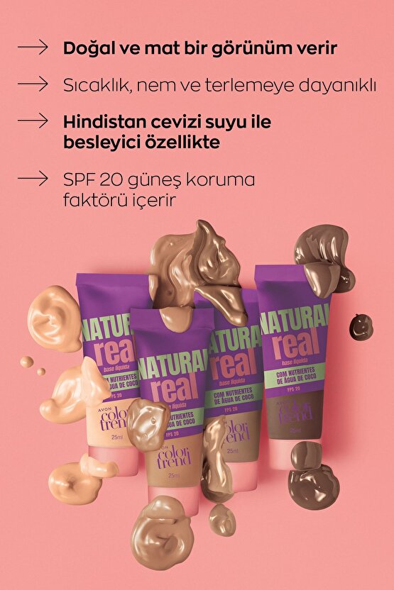 Real Natural Finish Likit Fondöten 30 Ml. Medium Beige