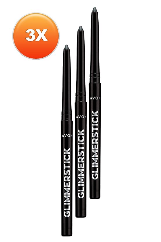 Glimmersticks Asansörlü Açılıp Kapanabilen Göz Kalemi Saturn Grey Üçlü Set