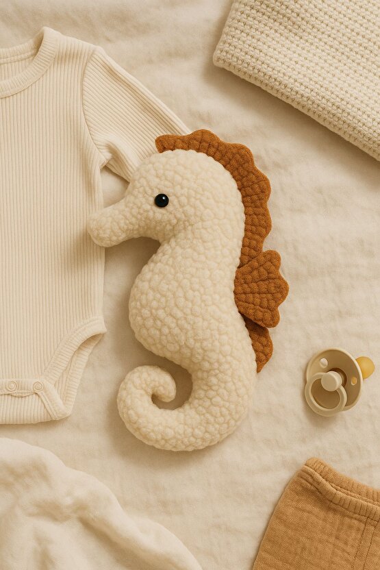 30 Cm Bebek Uyku Arkadaşı Sevimli Deniz Atı-Teddy Peluş Oyuncak