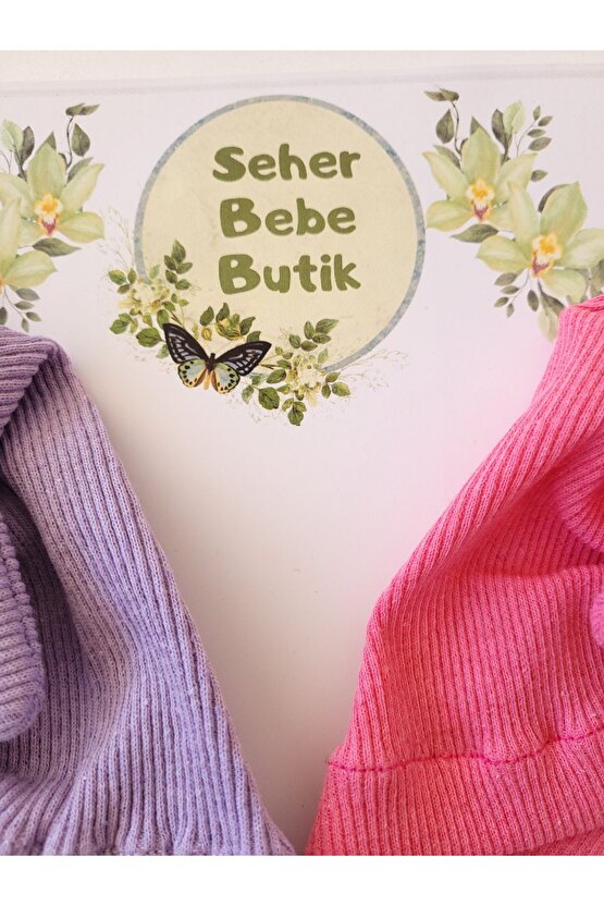 Kız Bebek & Çocuk Renkli Fiyonklu Bone 3Lü Set