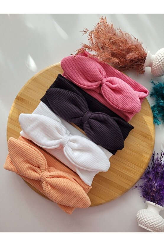 Kız Çocuk & Bebek Kaşkorse Tavşan Kulak Bandana 4lü Set