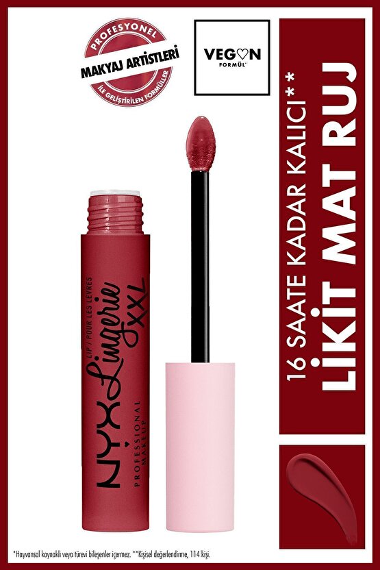Lip Lingerie Xxl Mat Likit Ruj Its Hotter