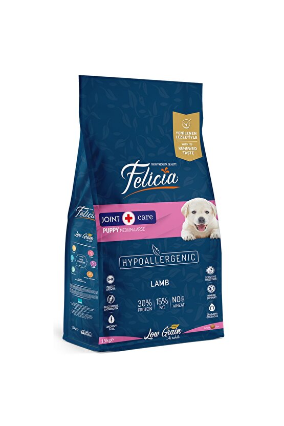 15 Kg Kuzulu Az Tahıllı Mlarge Yavru Köpek Maması Breed Hypoallergenic Köpek Maması