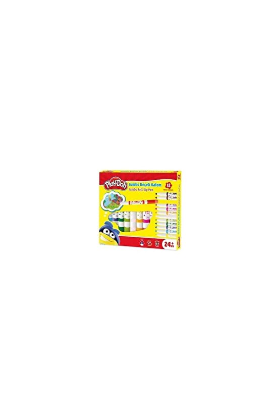 Play-doh 12 Renk Jumbo Keçeli Kalem 6 Mm Ke020