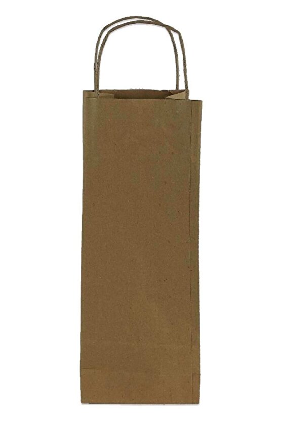Burgu Büküm Sap Kraft Şişe Çantası, 12,5x36x8cm, 25 Adet
