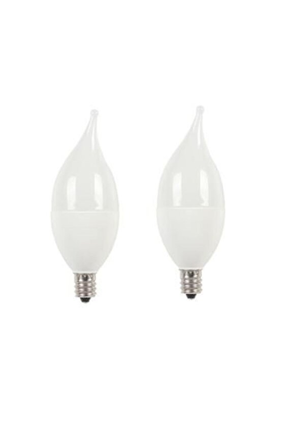 2 Adet Çok Kaliteli E14 Duy 5 Watt, 4200 Kelvin Beyaz Işık Led Ampul, Avize Şamdan Ampulü Mum Ampul