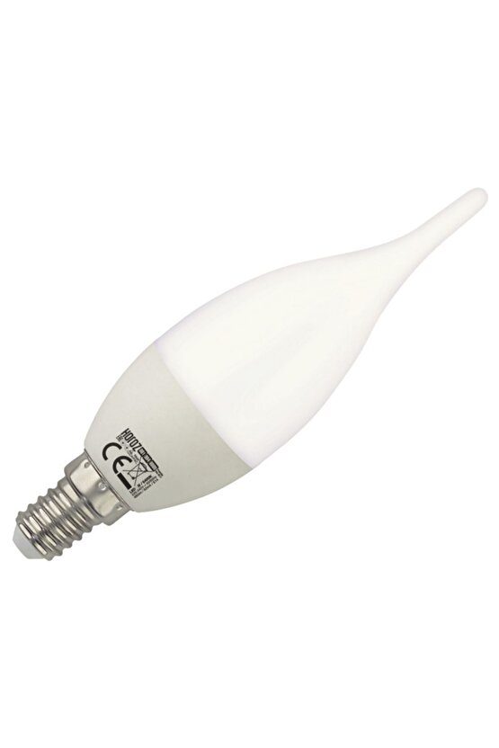5 Adet Çok Kaliteli E14 Duy 5 Watt, 6400 Kelvin Beyaz Işık Led Ampul, Avize, Şamdan Ampulü Mum Ampul