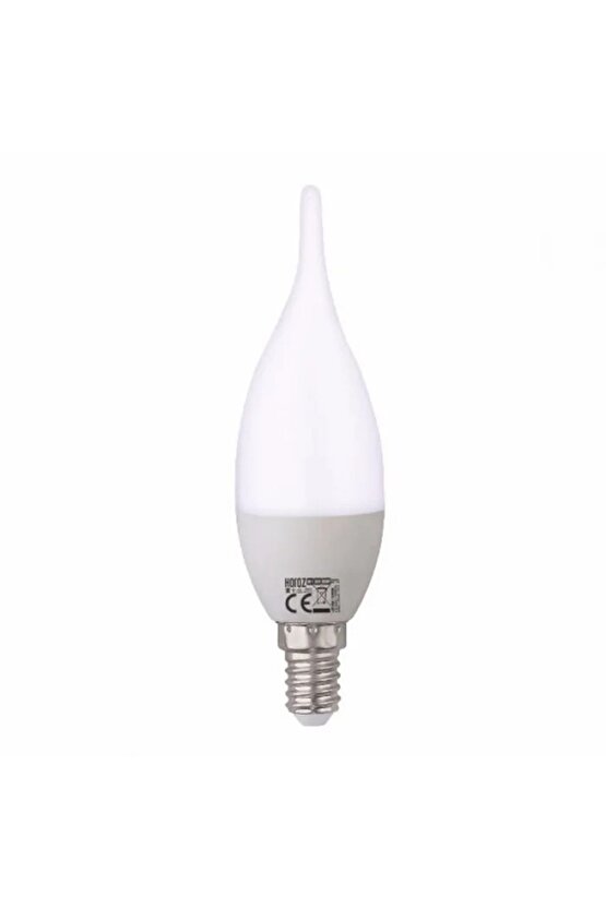 5 Adet Çok Kaliteli E14 Duy 5 Watt, 6400 Kelvin Beyaz Işık Led Ampul, Avize, Şamdan Ampulü Mum Ampul