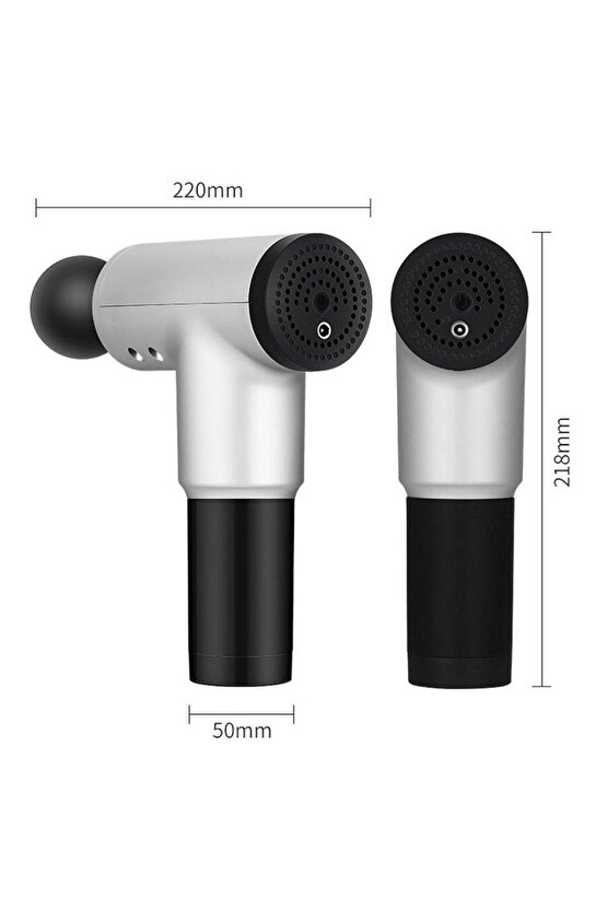 BUFFER® 6 Farklı Seviyeli Titreşimli 4 Farklı Başlıklı Büyük Boy Masaj Tabancası