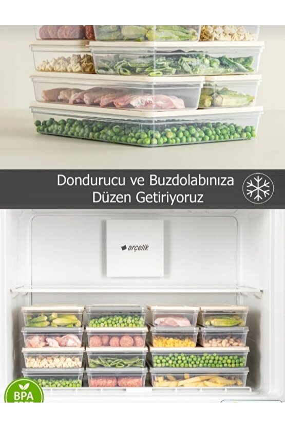 Yatay buzdolabı difriz düzenleyici saklama kabı mikrodalga kabı
