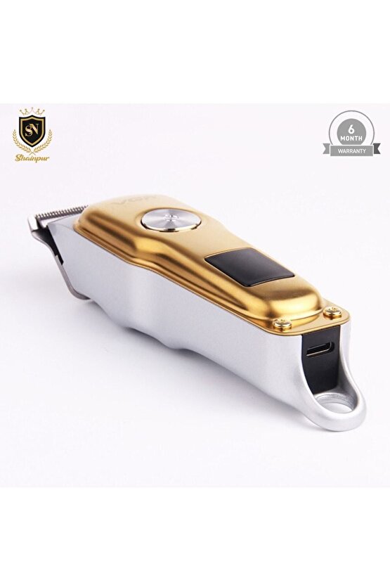 Led Göstergeli Metal Saç Sakal Ense Vücut Tıraş Makinesi Usb Girişli