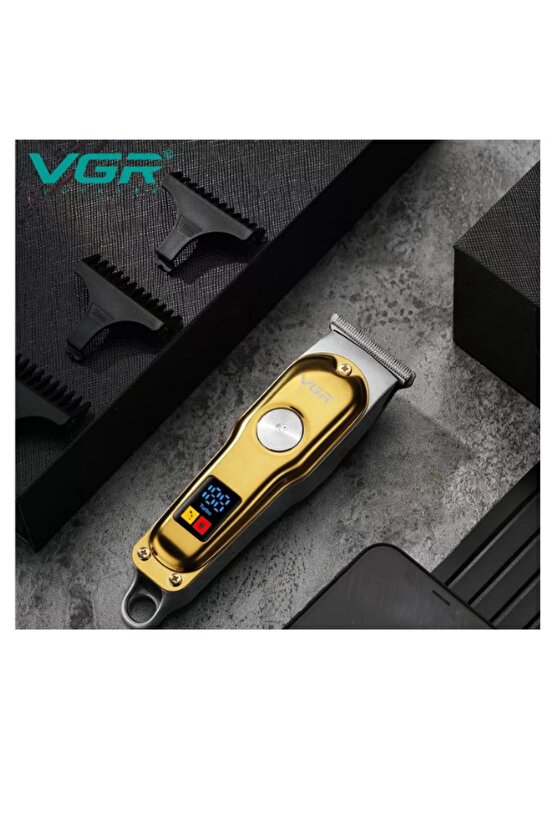 Led Göstergeli Metal Saç Sakal Ense Vücut Tıraş Makinesi Usb Girişli