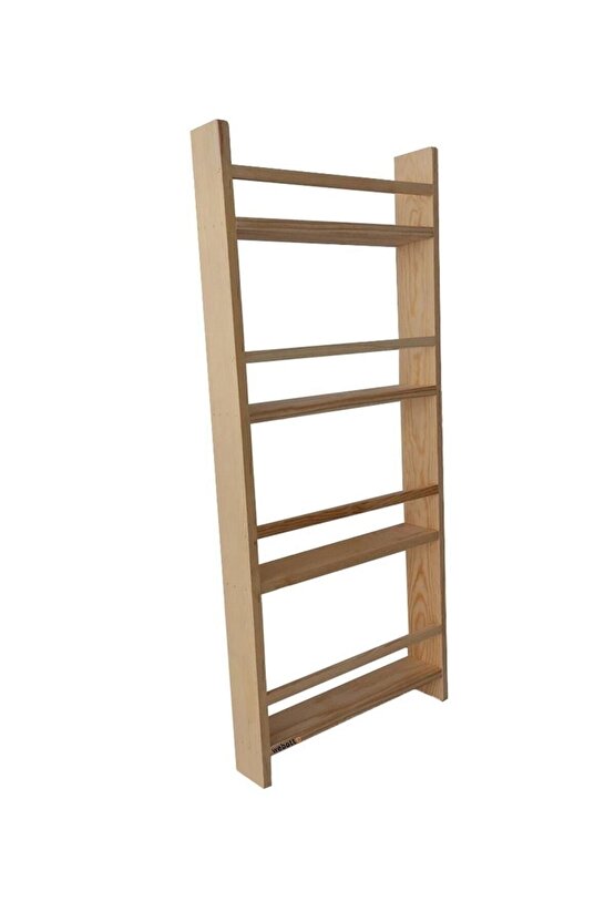 Montessori Kitaplık Ahşap Eğitici Çocuk Kitaplığı Çocuk Odası 100x40cm