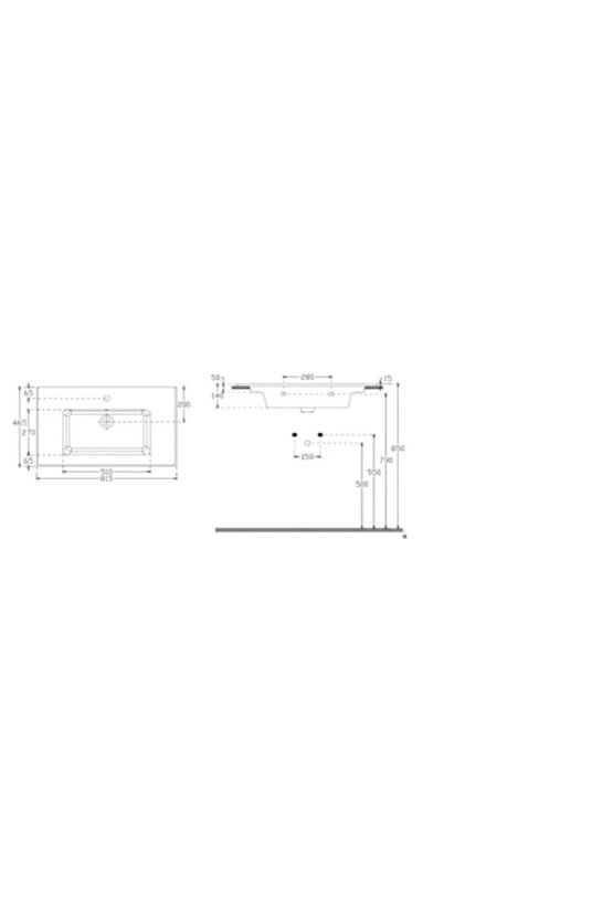 SİSTEMA T FLAT LAVABO 81 CM