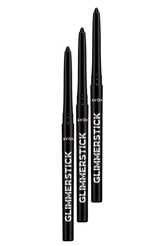Glimmersticks Asansörlü Açılıp Kapanabilen Göz Kalemi Blackest Black Üçlü Set