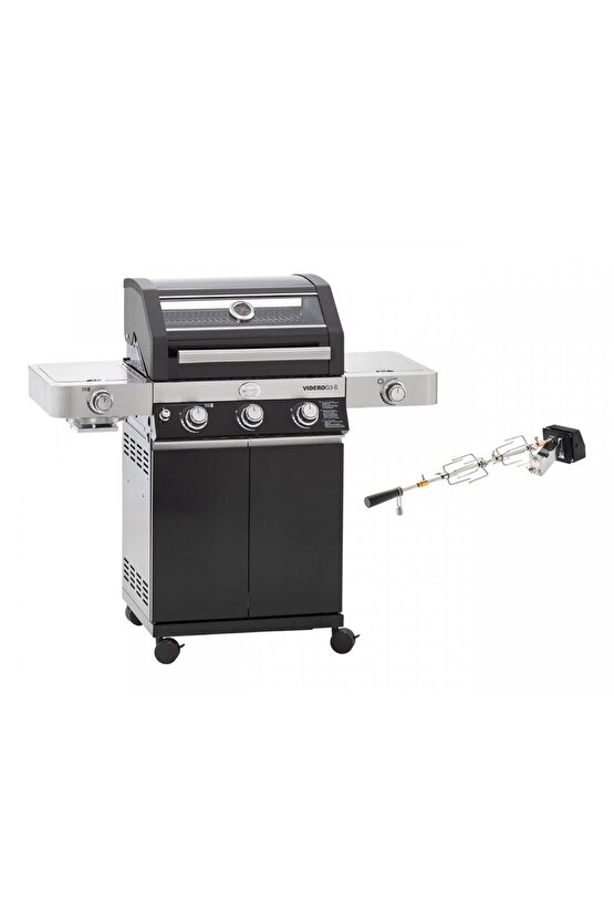 Videro Gazlı Barbekü Siyah G3-s