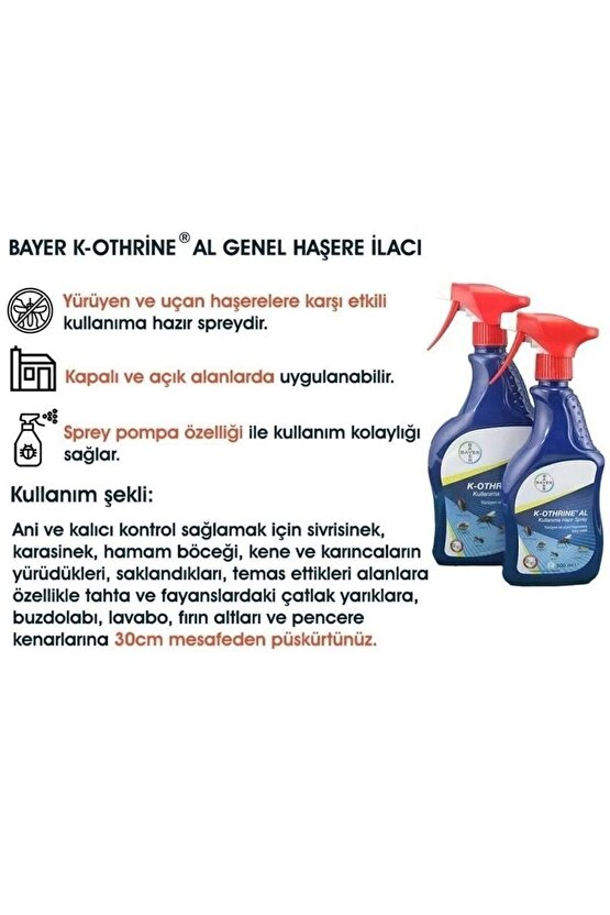 K-othrine Al Kullanıma Hazır Sprey 500 Ml Haşere Ilacı