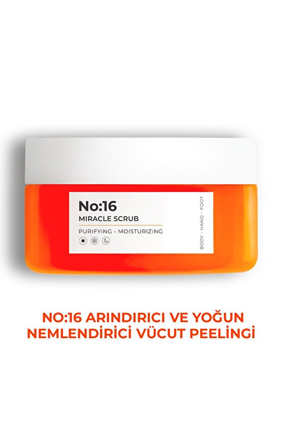 No:16 Yoğun Nemlendirici, Besleyici ve Arındırıcı Vücut Peelingi 300 gr.