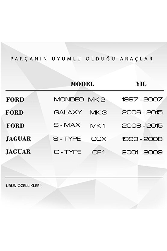 Jaguar S - Type CCX , C - Type CF1,Ford Mondeo, Galaxy, S-Max için Koltuk Dişlisi Metal