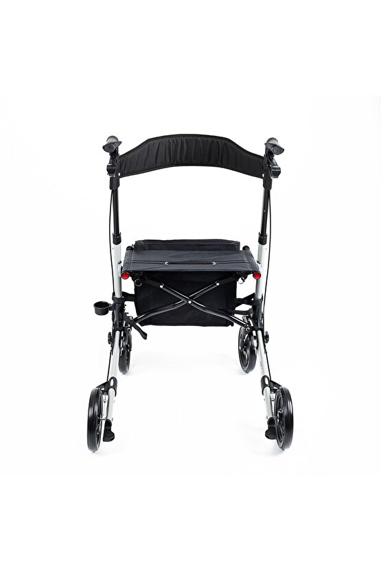 Orjınal Poylin 4 Tekerlekli Oturaklı Yürüteç Rollator Frenli Lüx Rollatör