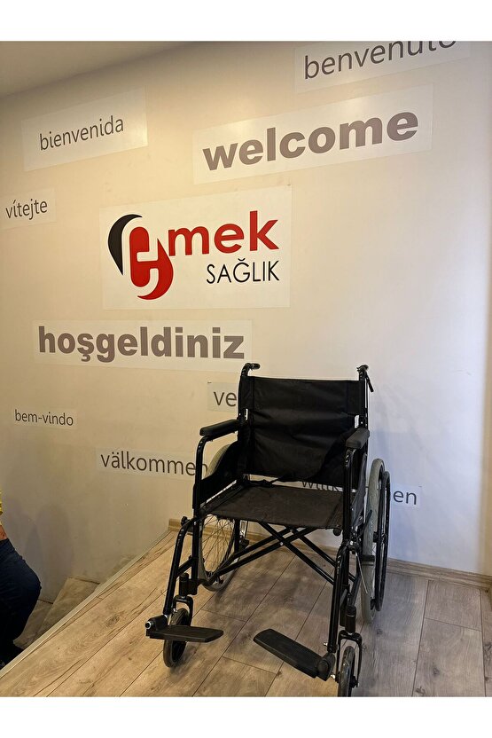 Marka Manuel Katlanabilir Refakatçi Hasta Yaşlı Engelli Transfer Tekerlekli Sandalyesi