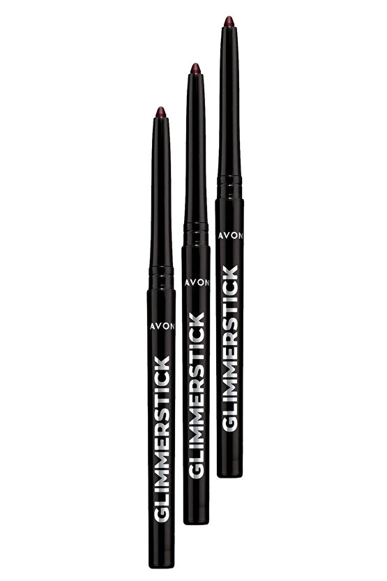 Glimmersticks Asansörlü Açılıp Kapanabilen Göz Kalemi Majestic Plum Üçlü Set