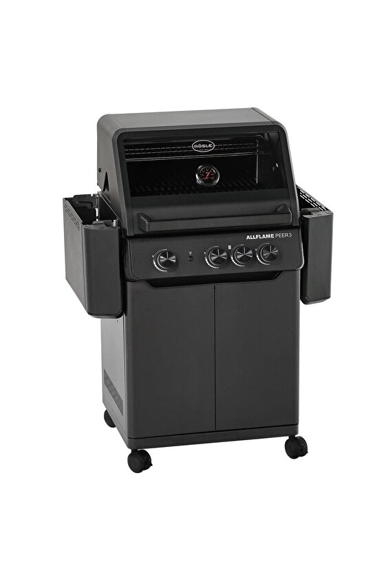 Allflame Peer 3 Gazlı Barbekü İstasyonu - Siyah