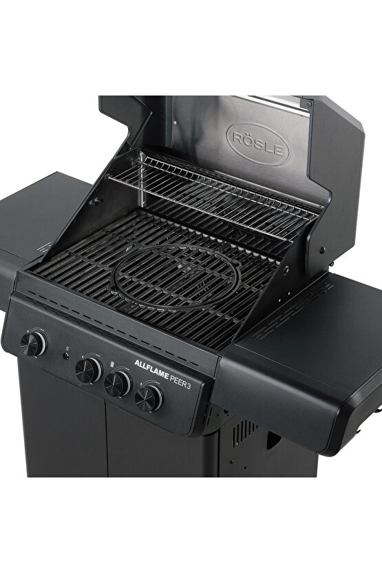 Allflame Peer 3 Gazlı Barbekü İstasyonu - Siyah