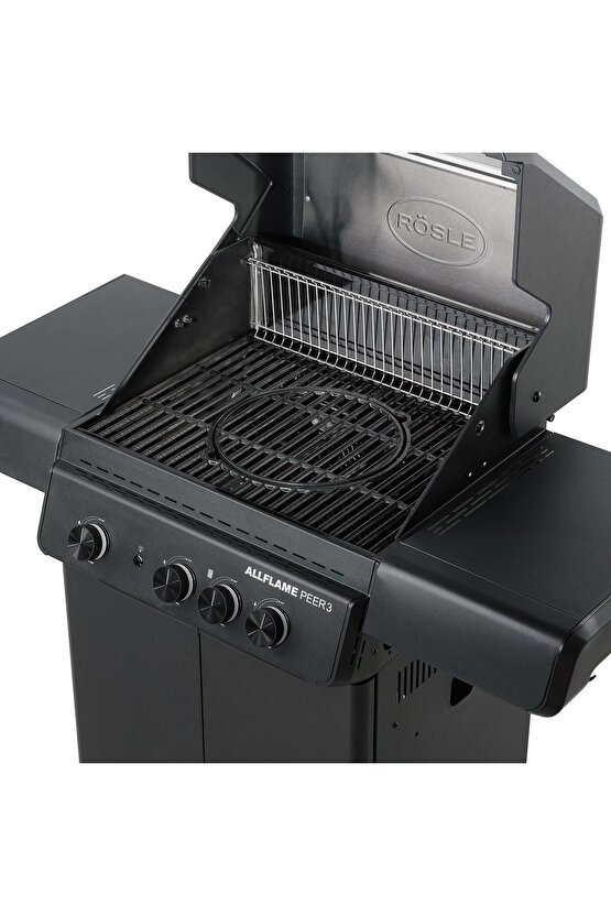 Allflame Peer 3 Gazlı Barbekü İstasyonu - Siyah