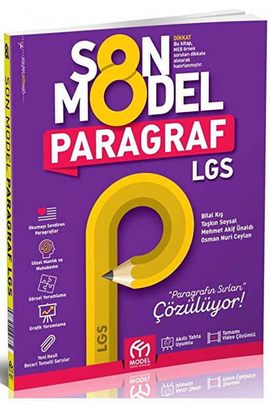 8. Sınıf LGS Son Model Paragraf Soru Bankası  Kolektif  Model Eğitim Yayıncılık  9786257056779