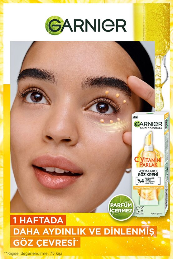 C Vitamini Aydınlatıcı Göz Kremi (Niasinamid + Kafein)
