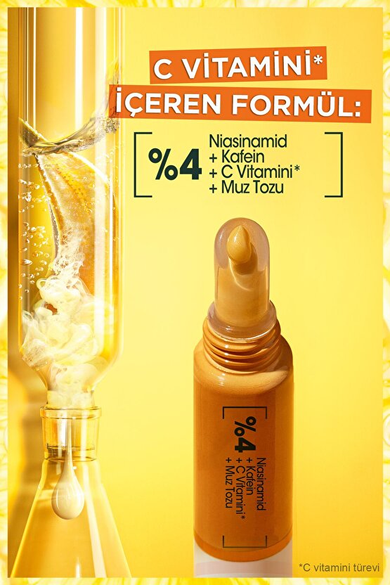 C Vitamini Aydınlatıcı Göz Kremi (Niasinamid + Kafein)
