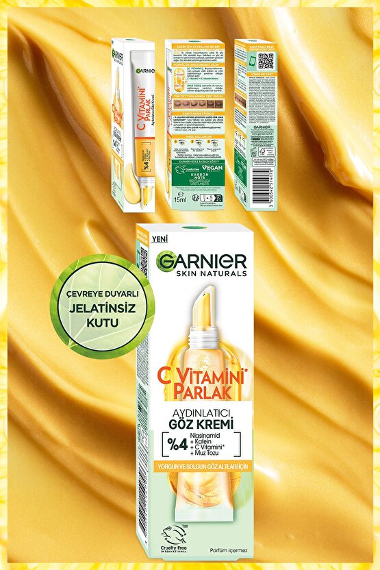 C Vitamini Aydınlatıcı Göz Kremi (Niasinamid + Kafein)