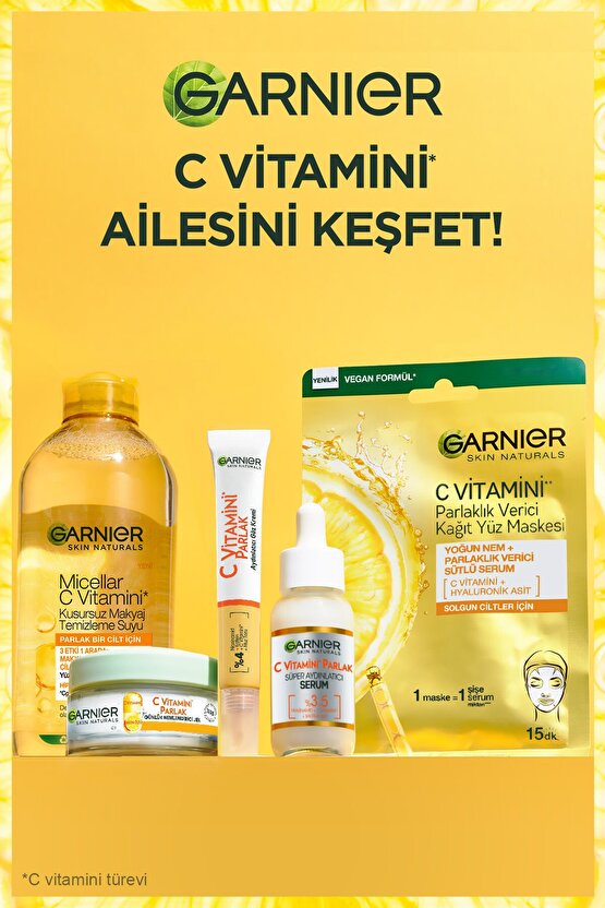 C Vitamini Aydınlatıcı Göz Kremi (Niasinamid + Kafein)