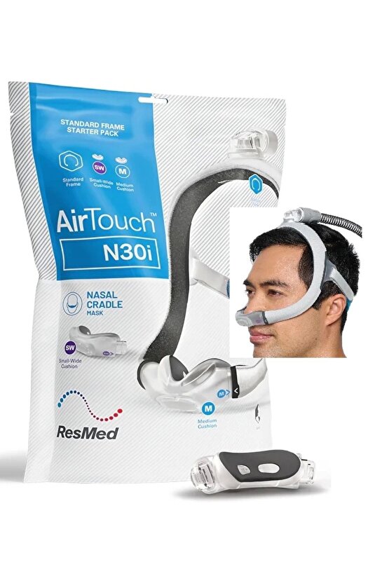 Airfit Airtouch N30i Silikon Cpap Burun Maskesi - M Boy Yeni Model Sw M Beden Pakette