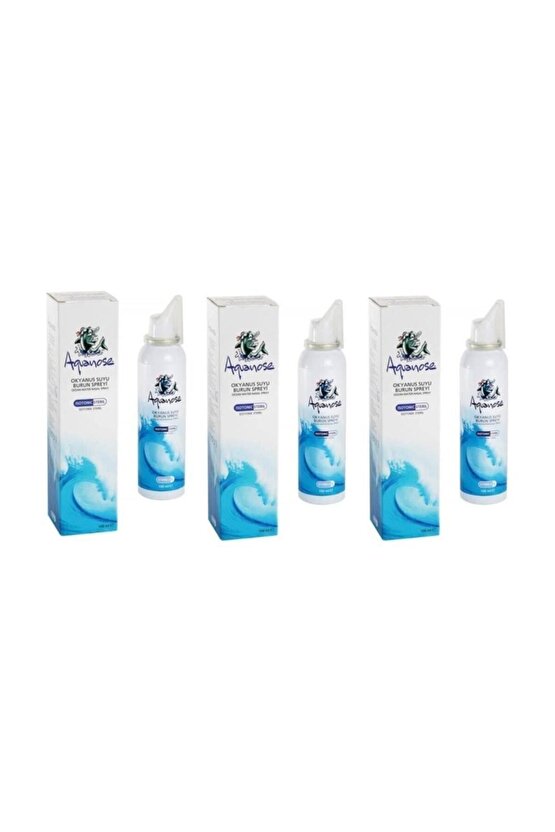Aquanose Okyanus Suyu Burun Spreyi 100 Ml 3lü Paket