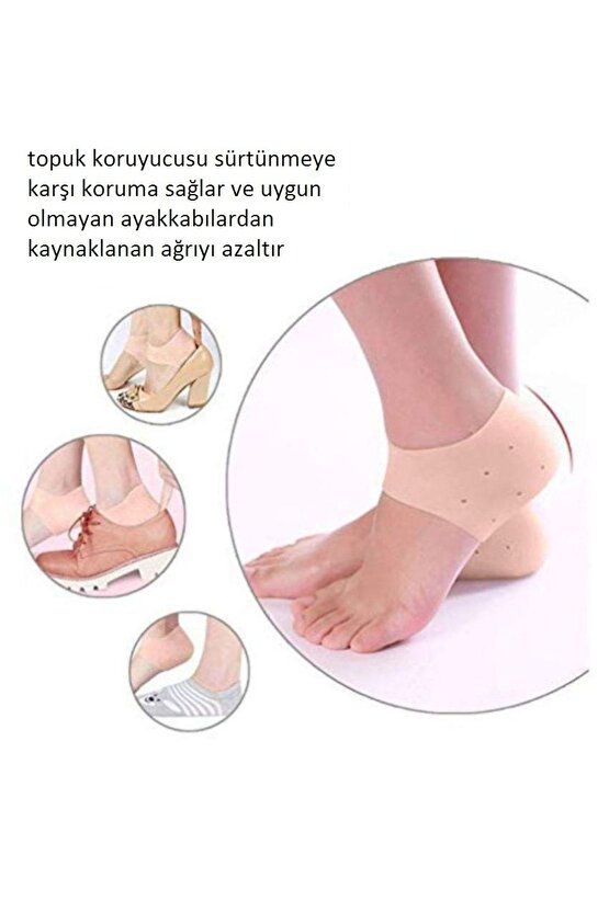Silikon Topuk Koruyucu Çorap - Topuk Çatlağı Gömleği